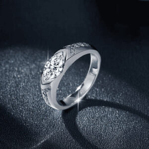 DIYSTAR Magnetology Moissanite Diamond Ring