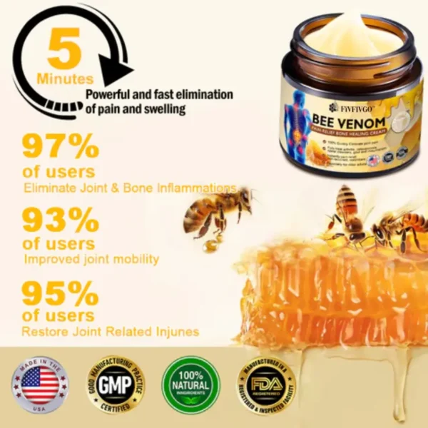 Fivfivgo™ Bee Venom Instant Ultra Strength Pain Relief Therapy Cream