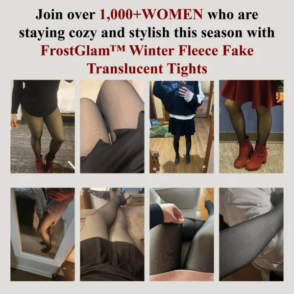 FrostGlam™ Winter Fleece Fake Translucent Tights