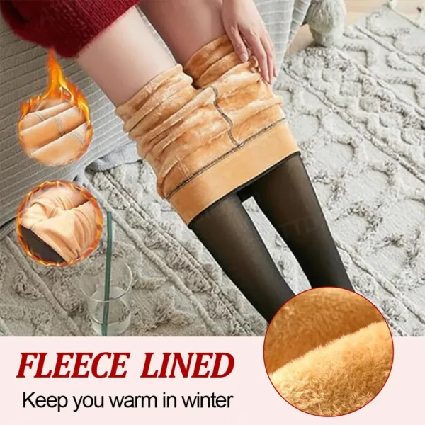 FrostGlam™ Winter Fleece Fake Translucent Tights