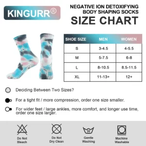 KINGURR® Negative Ion Detox Body Shaping Socks for Body Sculpting