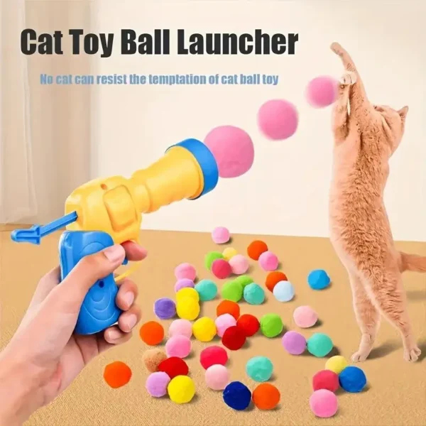 Pet Interactive Plush Ball Shooting Gun