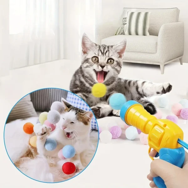 Pet Interactive Plush Ball Shooting Gun - Image 2