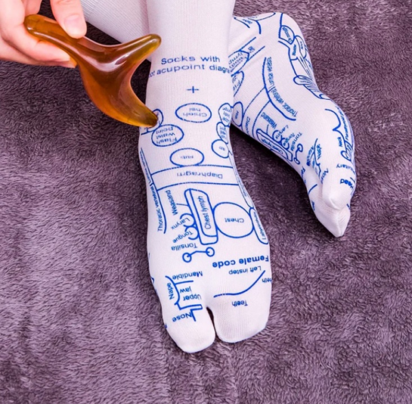 Reflexology Socks + Massage Sticks